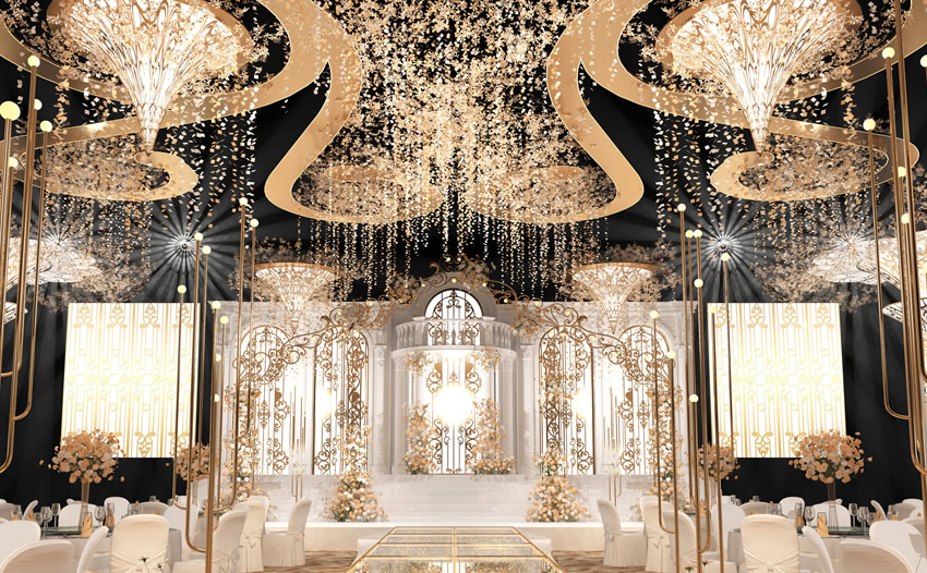 化隆花木兰喜事汇金色大厅效果展示